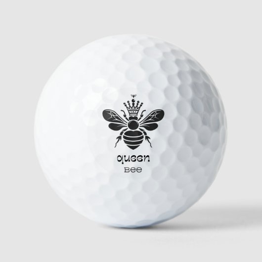 Balles De Golf "Queen Bee" Black and White (Recto)