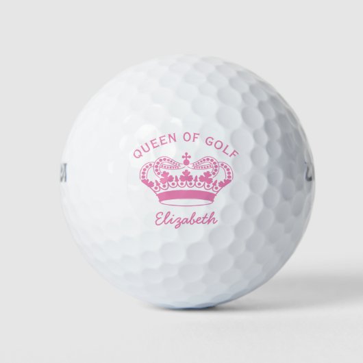 Balles De Golf Queen of Golf Pink Monogram Golf Balls (Devant)