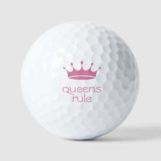 Balles De Golf Queens Rule Pink Crown (Recto)