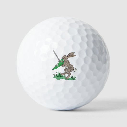 Balles De Golf Rabbit de guerrier médiéval (Recto)
