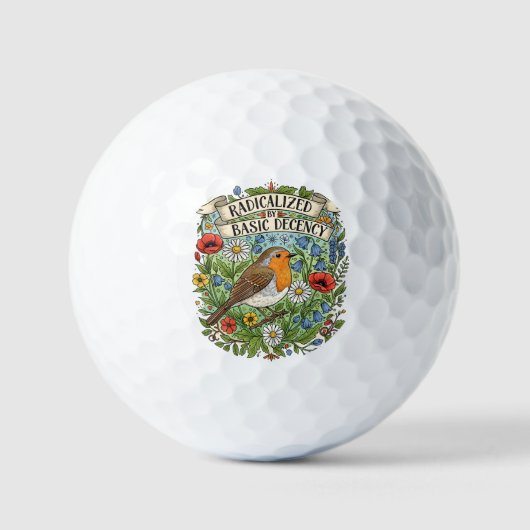 Balles De Golf Radicalized by Basic Decency Aesthetic Art Bird (Recto)