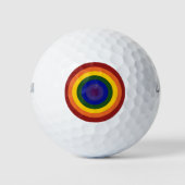 Balles De Golf Rainbow Bullseye LGBT Pride (Devant)