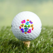 Balles De Golf Rainbow flower pride amour ajouter nom texte lqbtq (T-shirt Insitu)