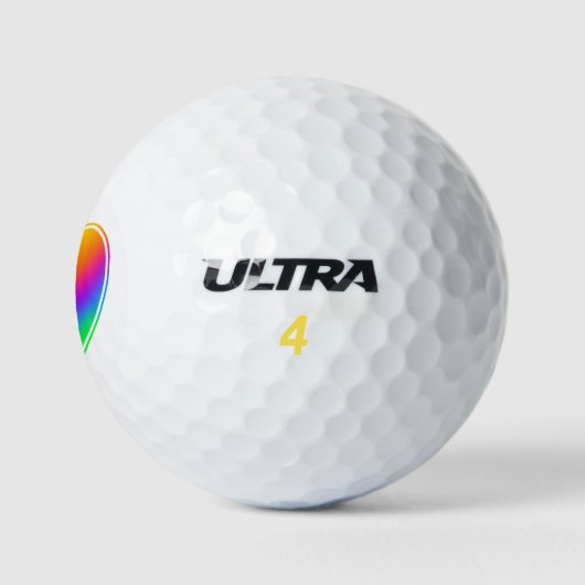 Balles De Golf Rainbow Heart Golf Balls (Logo)