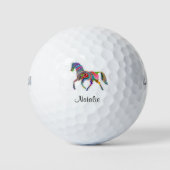 Balles De Golf Rainbow horse - ajouter un nom (Devant)