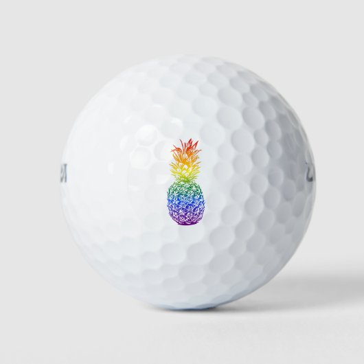 Balles De Golf Rainbow Pride Ananas LGBTQ (Devant)