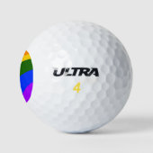 Balles De Golf Rainbow pride mois amour ajouter nom art texte (Logo)