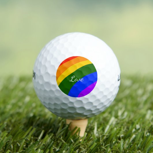 Balles De Golf Rainbow pride mois amour ajouter nom art texte (T-shirt Insitu)