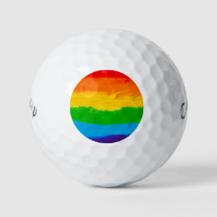 Balles De Golf Rainbow Pride Oil Paint LGBT Golf Balls - Coloré