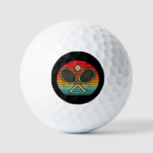 Balles De Golf Raquette de tennis Vintage Traversée Retro - Amate