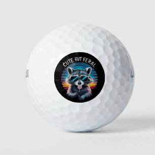 Balles De Golf Raton laveur drôle mais sauvage et mignon
