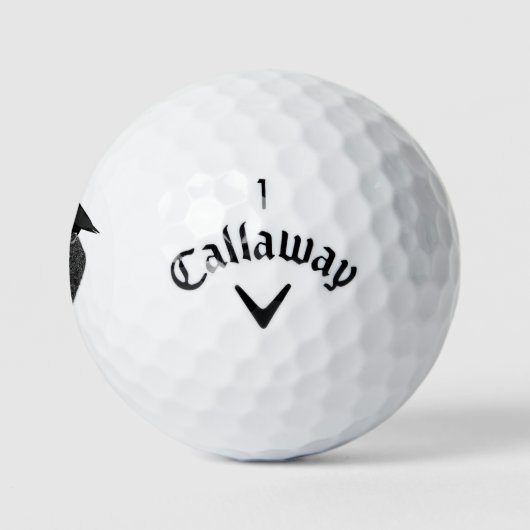 Balles De Golf Ravens gothiques et Coeur noir (Logo)