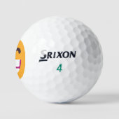Balles De Golf Rayonnement Visage Souriant Yeux mignons Couleurs (Logo)