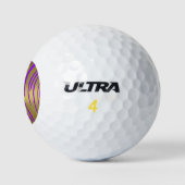 Balles De Golf Rayures de tigre or violet (Logo)