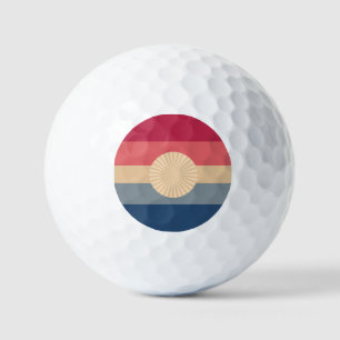 Balles De Golf Rayures Modernes-Coucher de soleil-Couleurs Tendan