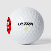 BALLES DE GOLF RAYURES ORANGE ET NOIR (Logo)