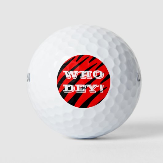 BALLES DE GOLF RAYURES ORANGE ET NOIR (Devant)
