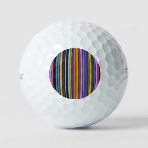 Balles De Golf Rayures verticales arc-en-ciel gras