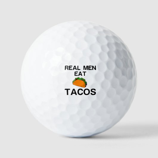 BALLES DE GOLF REAL MEN EAT TACOS (Recto)