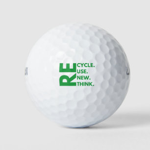 Balles De Golf Recycler Réutiliser Renouveler Repenser Jour de la