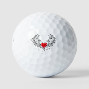 Balles De Golf Red Angel Coeur avec ailes