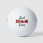 Balles De Golf Red Best Papa Jamais Typographie Gras Cool moderne (Devant)