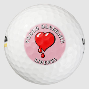 Balles De Golf Red Bleeding Heart libéral