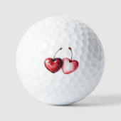 Balles De Golf Red Cherry Hearts (Recto)