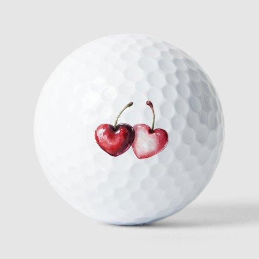 Balles De Golf Red Cherry Hearts (Recto)