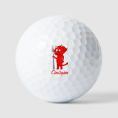 Balles De Golf Red Devil Design (Recto)