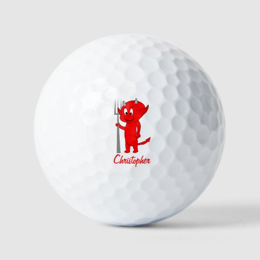 Balles De Golf Red Devil Design (Recto)