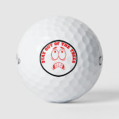 Balles De Golf Red Funny Face Restez hors des arbres (Devant)