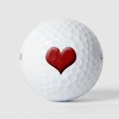 Balles De Golf Red Heart Valentine (Devant)
