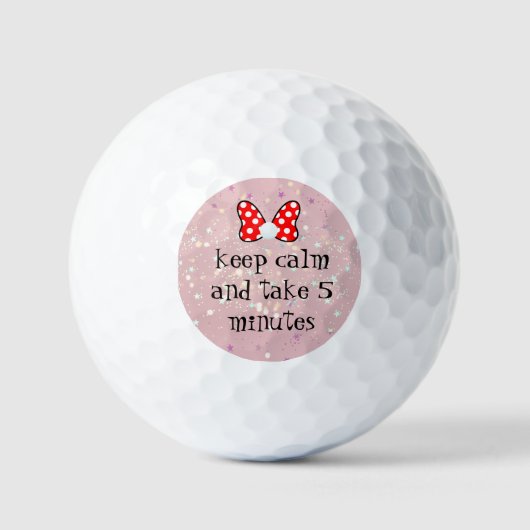 Balles De Golf Red polka dots vibrant Ribbon (Recto)