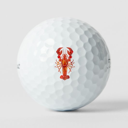 Balles De Golf Red polygonal lobster (Recto)