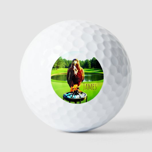 Balles de golf Red-tail Hawk / Initiales (Recto)