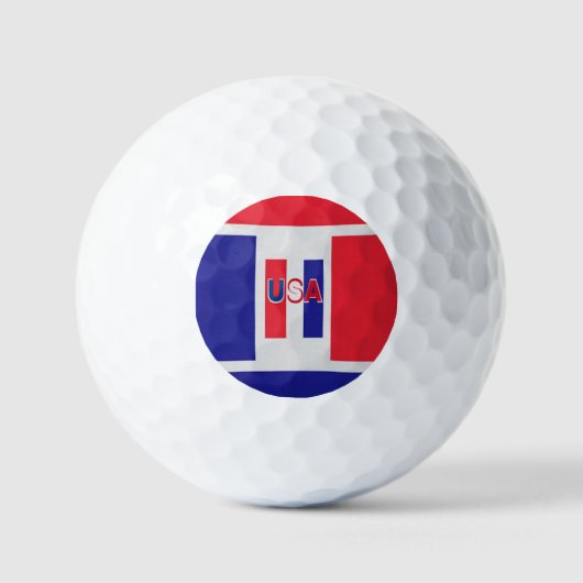 Balles De Golf Red White Blue USA Golf Balls (Recto)