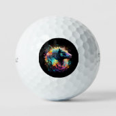 Balles De Golf Reflets Abstraits : Hippo Colour Splash, (Recto)