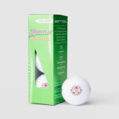 Balles De Golf Reine du Vert monogramme golfer rose (Conditionnement)