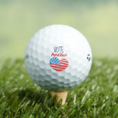 Balles De Golf Reminder to 'Vote America' Civic Pride Patriotic (T-shirt Insitu)