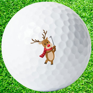 Balles De Golf Renne Rudolph jouant au golf