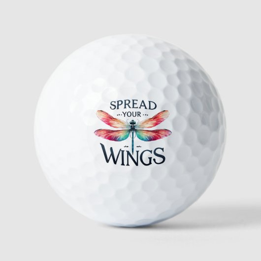 Balles De Golf Répandre vos ailes - libellule artistique (Recto)
