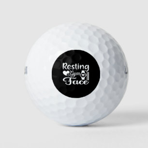 Balles De Golf Repose Gymnase Visage-Gymnase-Fitness-Amusant