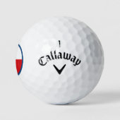 Balles De Golf République tchèque rond drapeau symbole du pays ar (Logo)