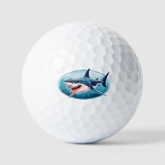 Balles De Golf Requin terrifiant (Recto)