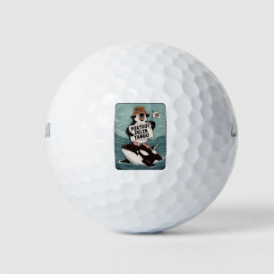 Balles De Golf Résister à l'activisme des manchots Vintage Protes