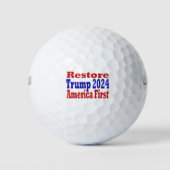 Balles De Golf Restaurer l'Amérique d'abord Trump 2024 (Devant)