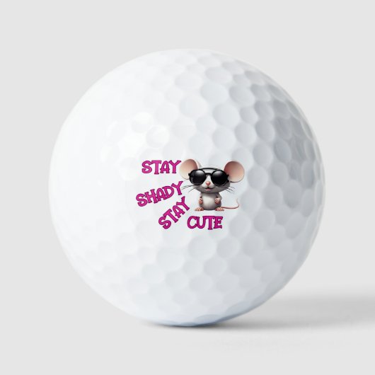 Balles De Golf Reste Ombragée, Reste mignonne souris (Recto)
