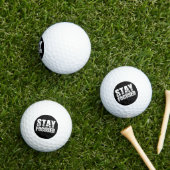 Balles De Golf Rester concentré | Phrase motivationnelle avec tex (Herbe in situ)