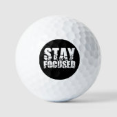 Balles De Golf Rester concentré | Phrase motivationnelle avec tex (Recto)